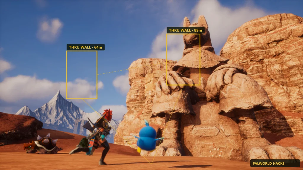 Palworld hacks wallhack showing players and Pals